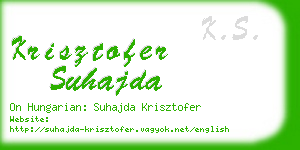 krisztofer suhajda business card